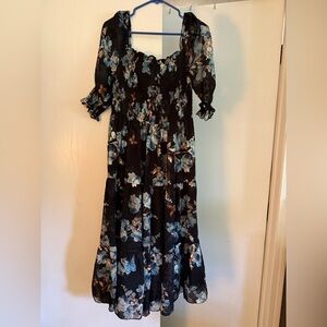 Baltic born floral Black and Blue Women's Dress
